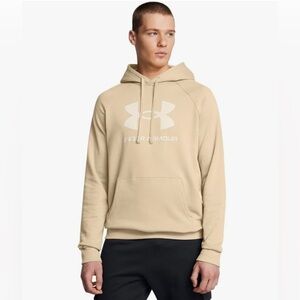 Under Armour Rival Fleece Logo Hoodie Sweatshirt Men’s Big & Tall New Tan